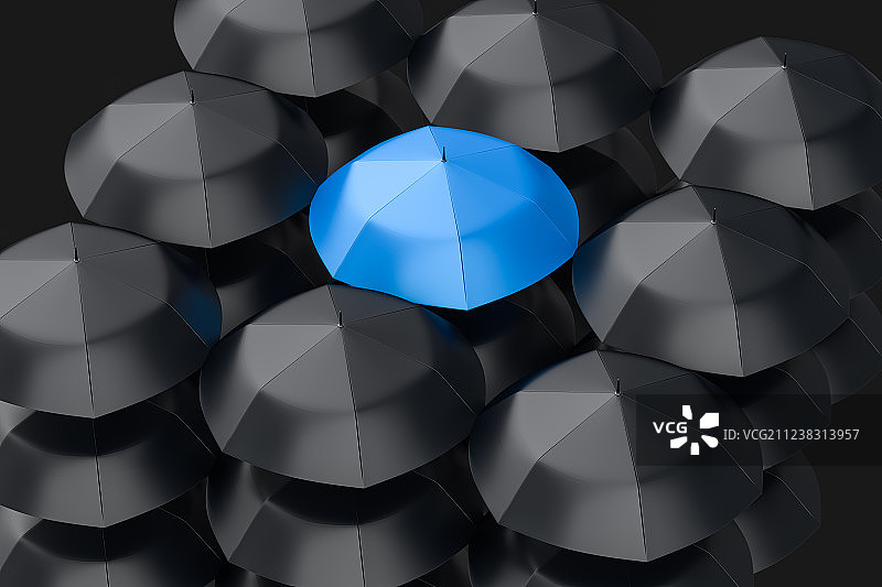 三维渲染，雨伞与棚拍背景图片素材