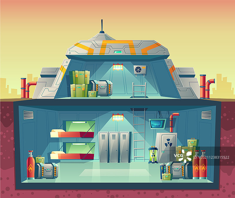 秘密科学的横截面图片素材