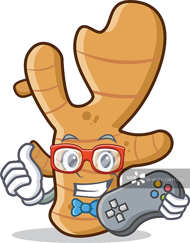 游戏玩家姜形象卡通风格图片素材