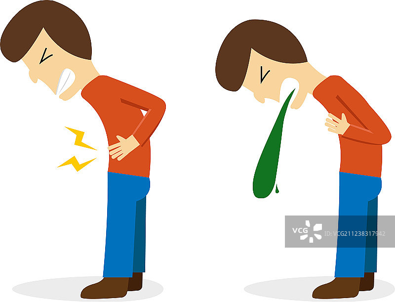 男人胃痛呕吐设计图片素材