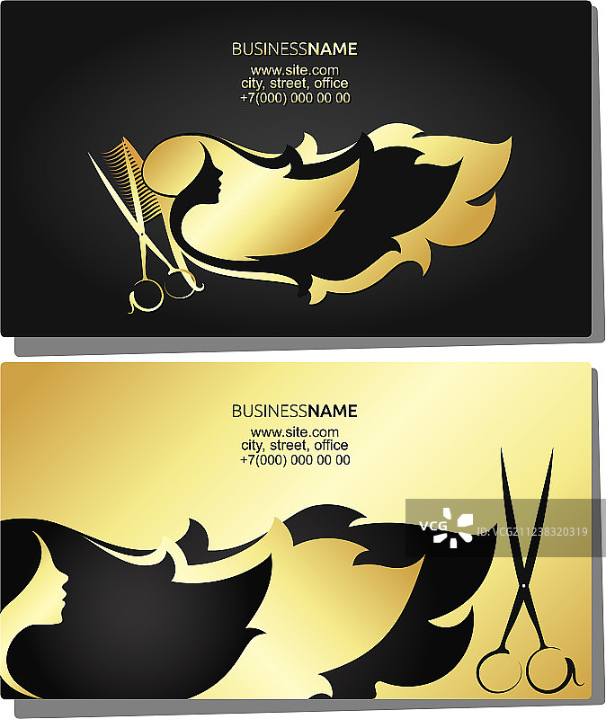 美容院名片图片素材