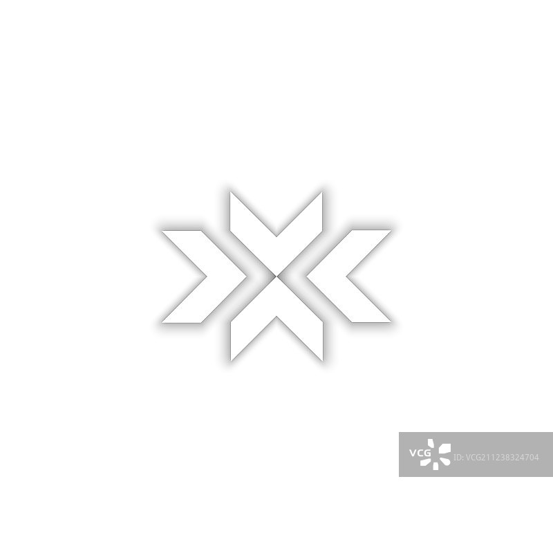 字母形状的会聚箭头标志图片素材