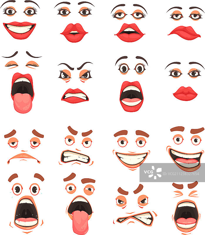 卡通可爱嘴巴合集图片素材