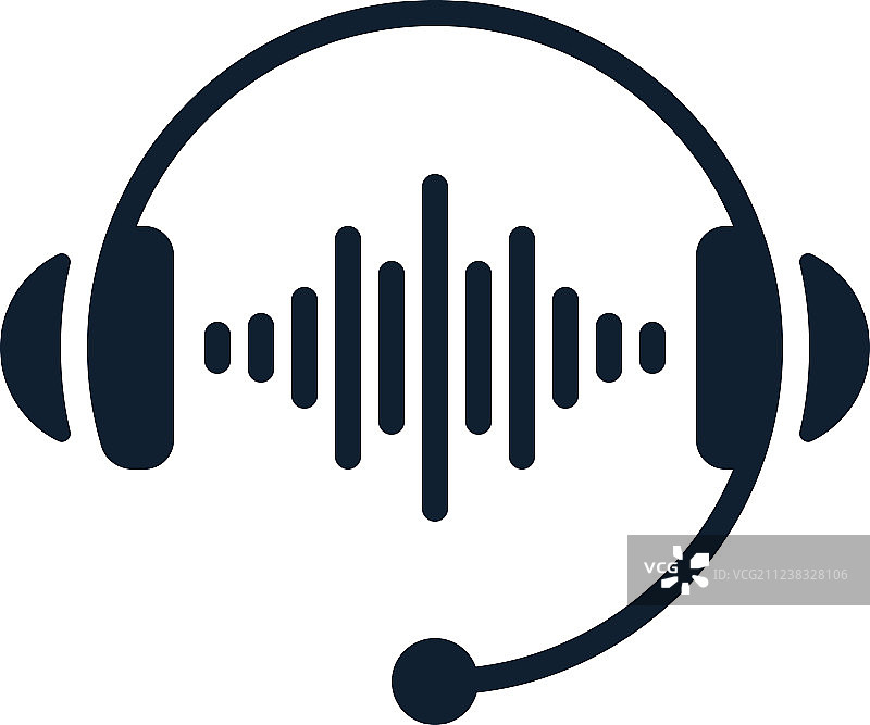 耳机与声波图片素材