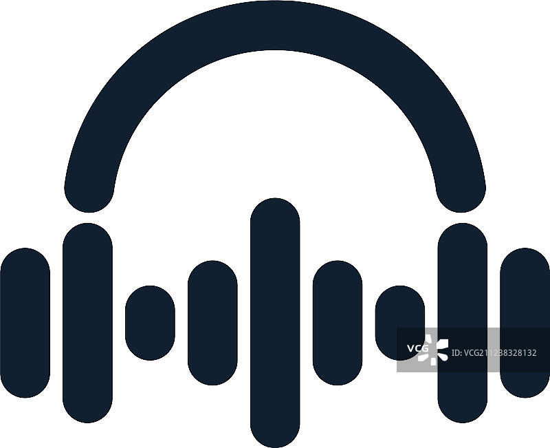 耳机与声波图片素材