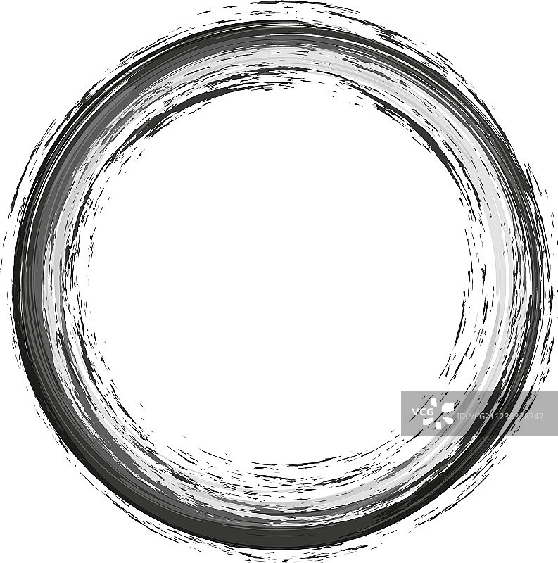 白色背景上的圆形颜料笔触图片素材