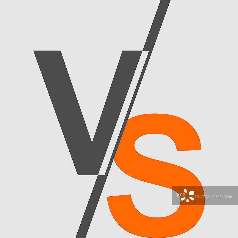 字母VS标志图片素材