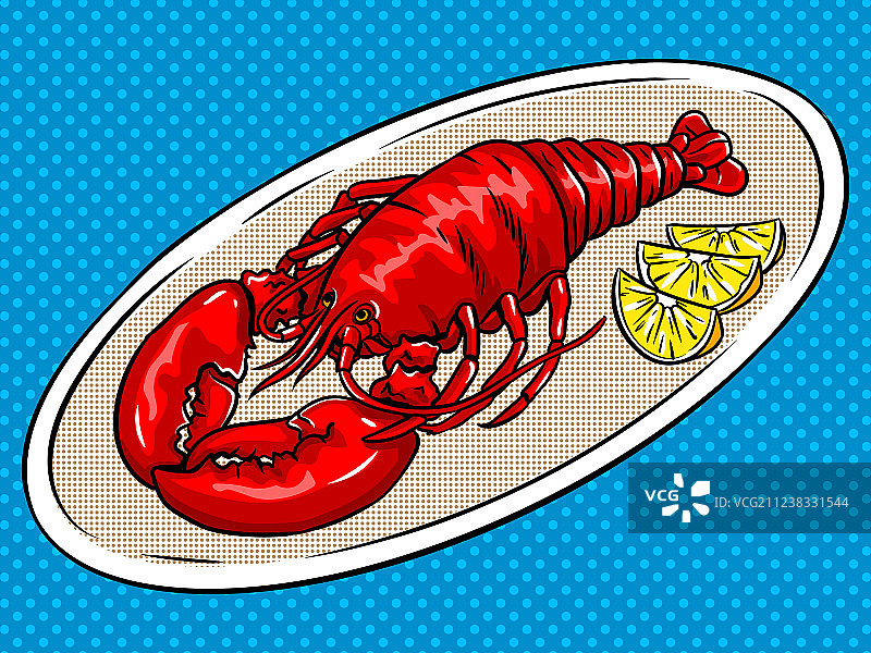 龙虾波普艺术图片素材