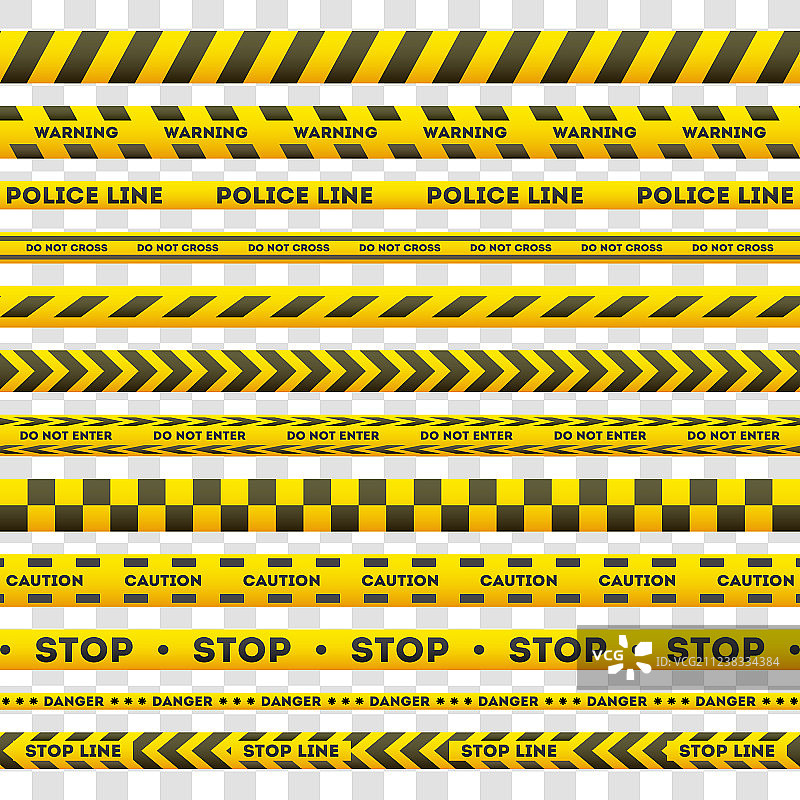 黄色警戒线合集图片素材