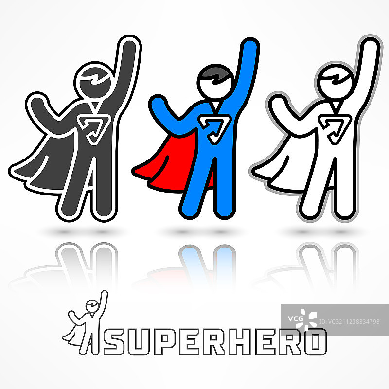 超级英雄图标集图片素材