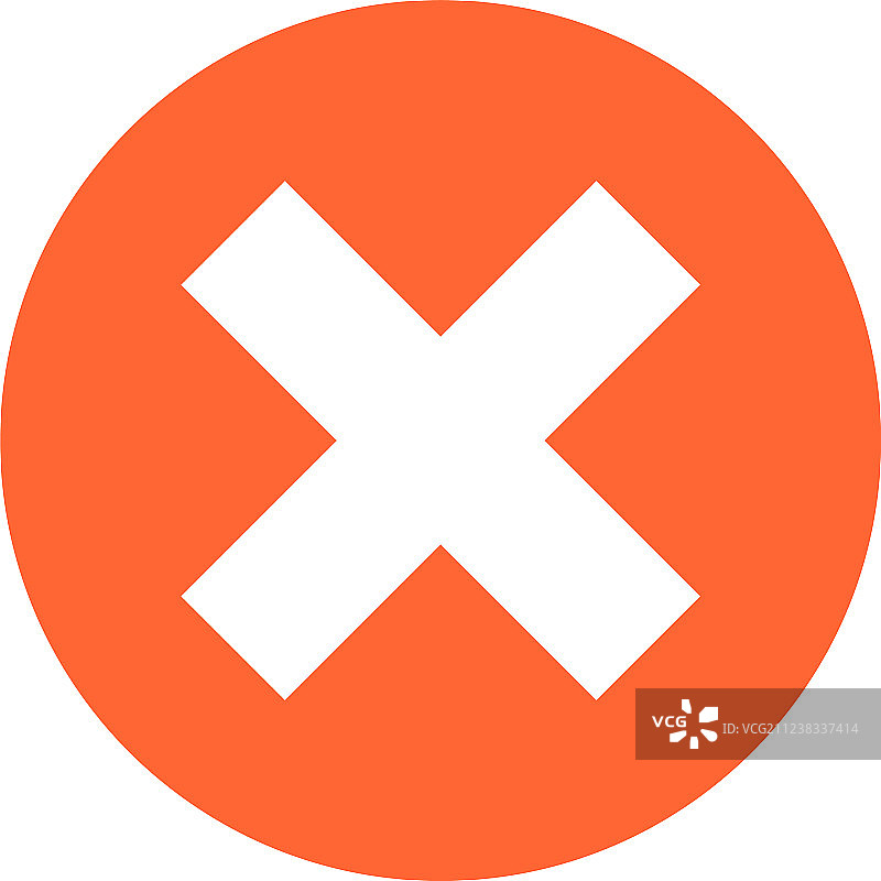 扁平风格删除图标圆形移除符号按钮图片素材