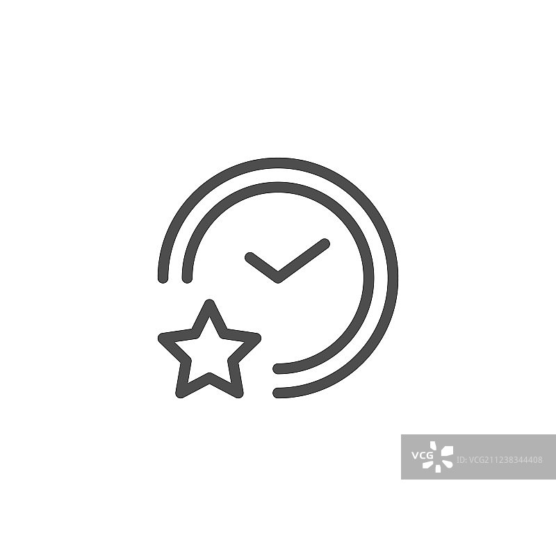 睡眠时间线性图标图片素材