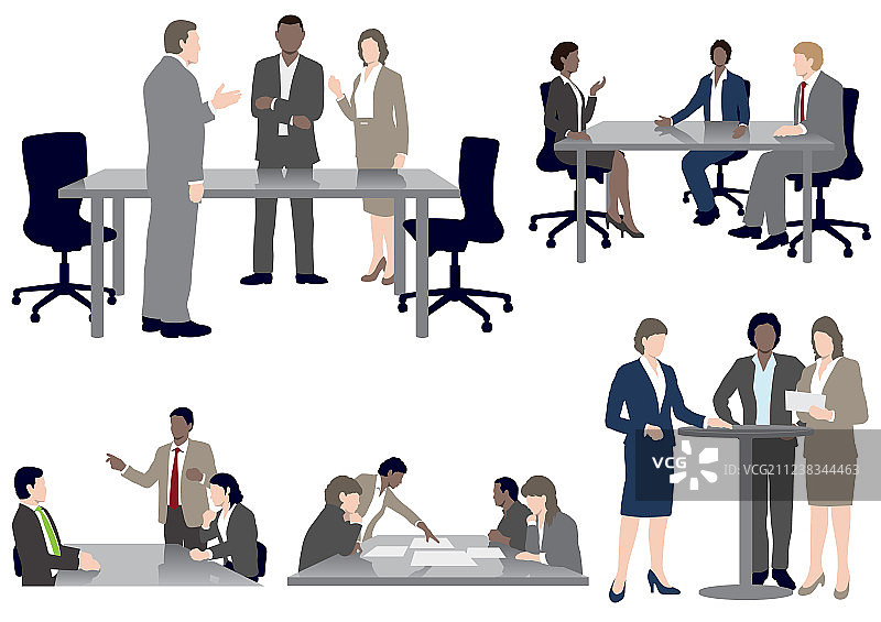 扁平风格的商务人士图片素材