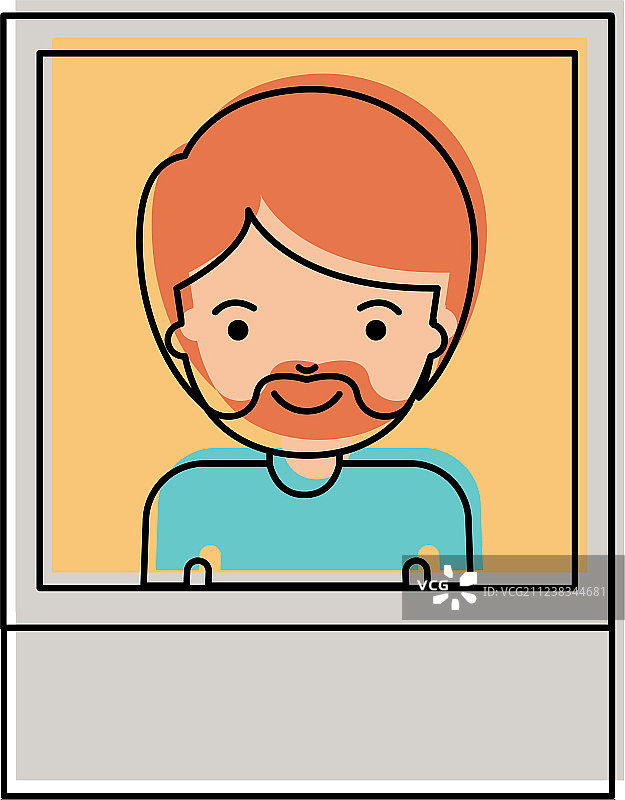 短发男士的身份照片图片素材