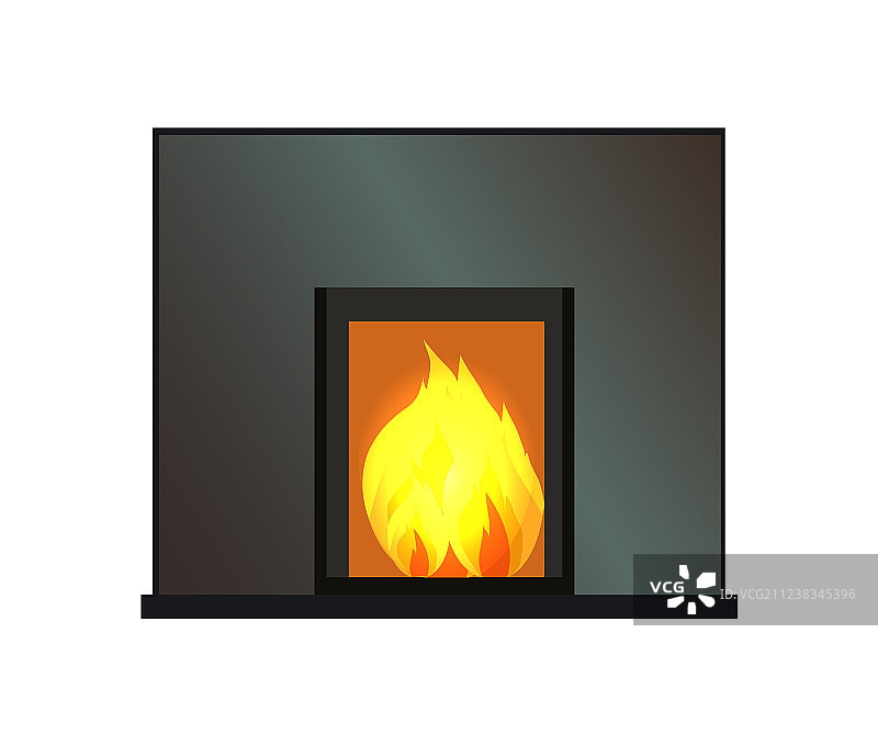 黑色矩形壁炉颜色模板图片素材