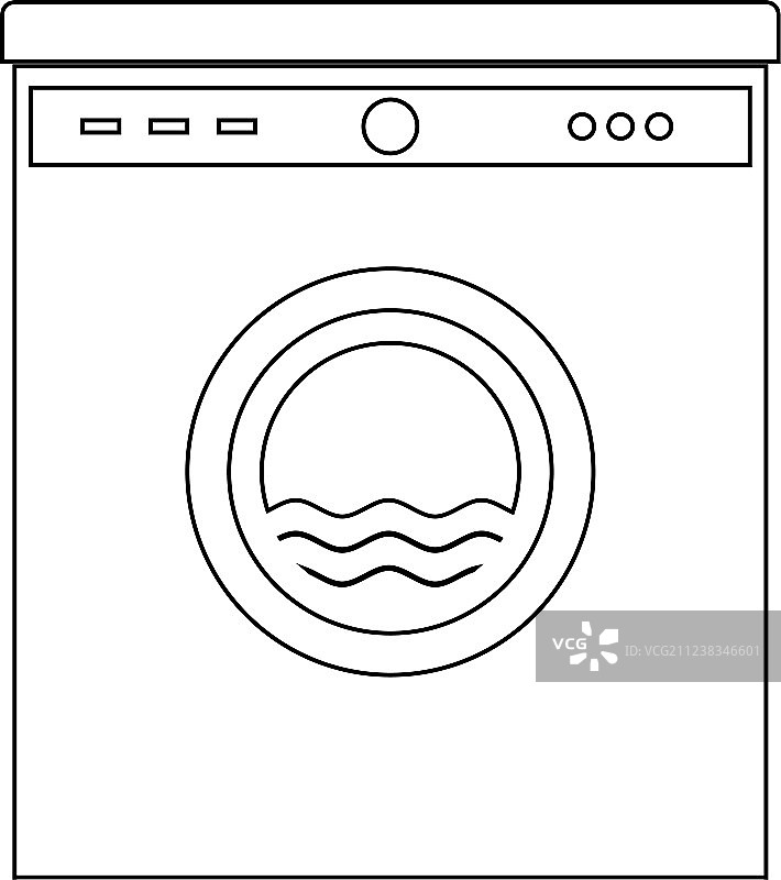 黑色洗衣机图标图片素材