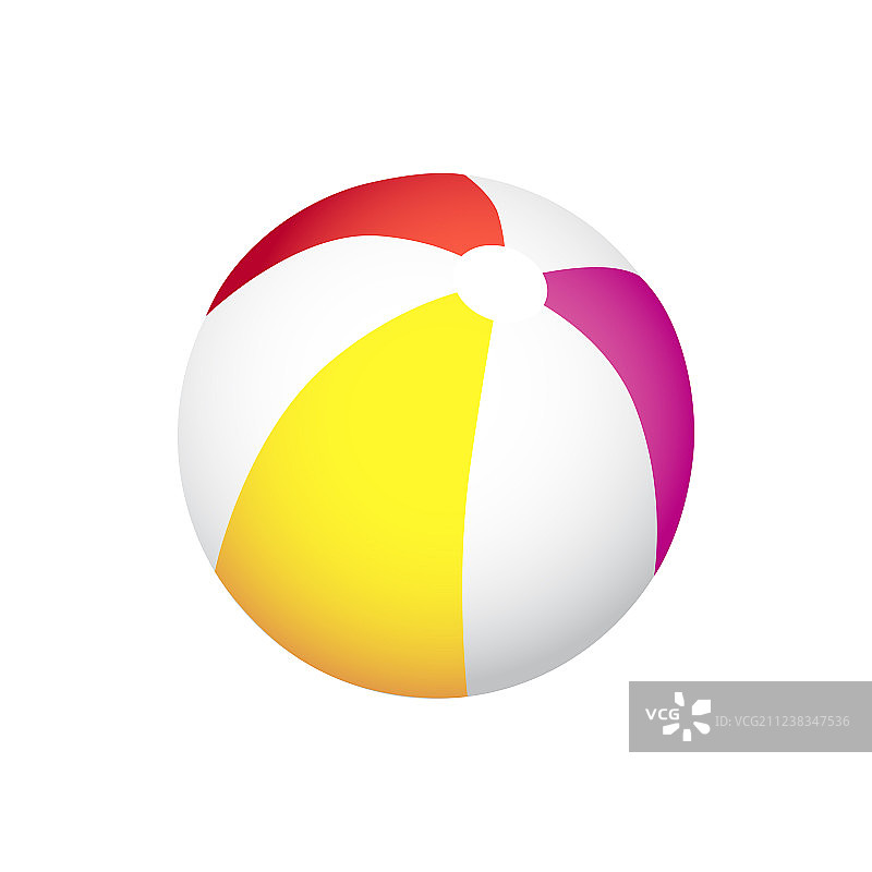 夏季沙滩充气条纹球图片素材