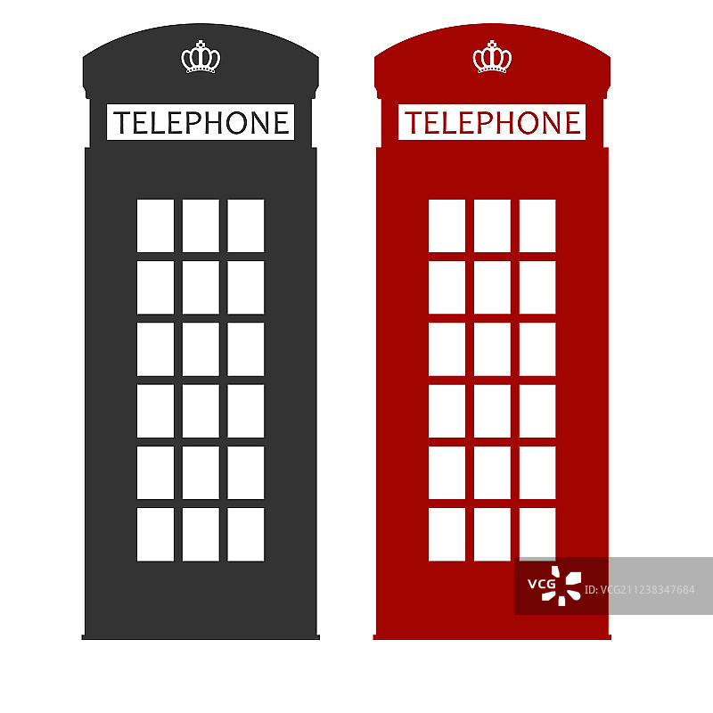 红色伦敦街头电话亭图片素材