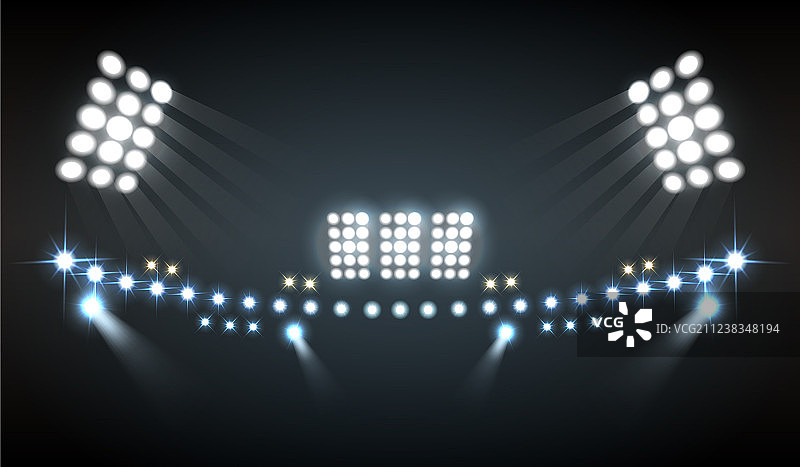 体育场灯光合成图片素材