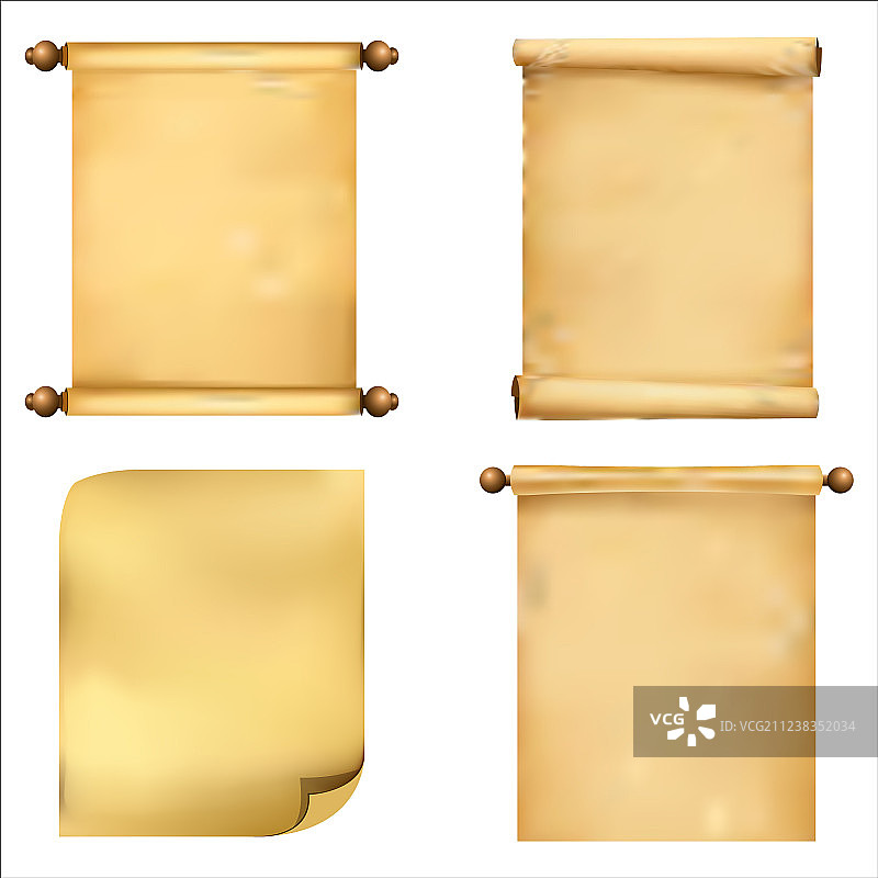 古代莎草纸卷轴合集图片素材