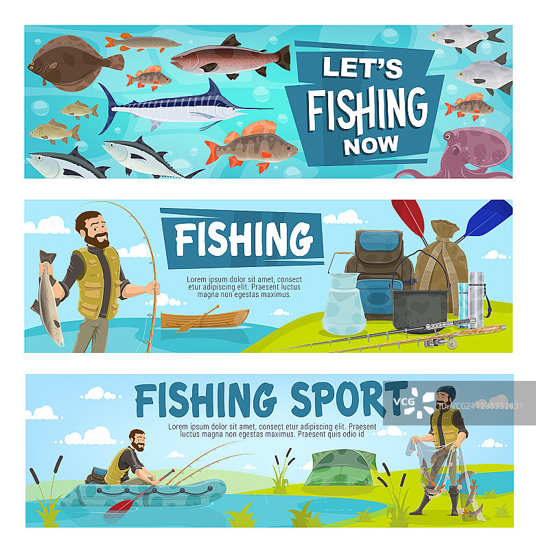 钓鱼休闲活动图片素材