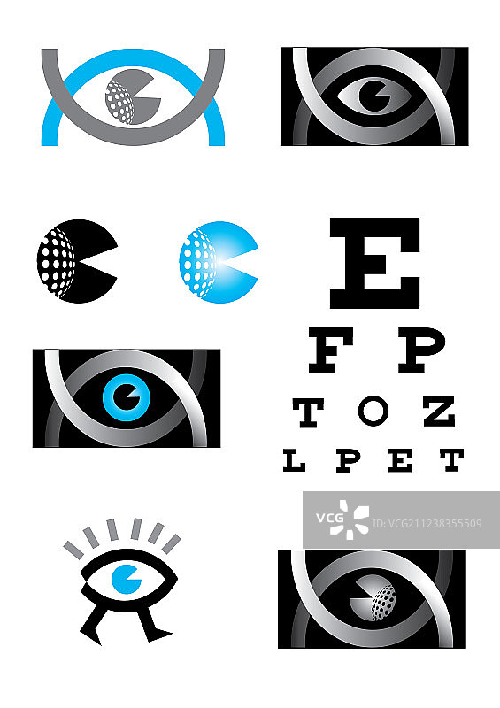 验光师眼睛图标合集图片素材