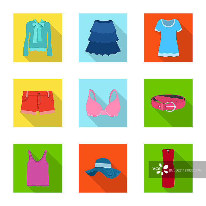 女士和服装符号元素图片素材