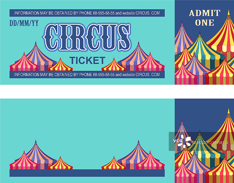 复古马戏团门票图片素材