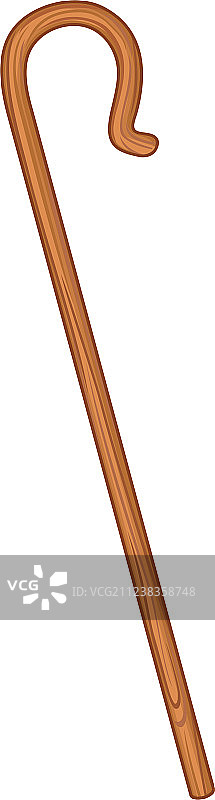 牧羊人的弯曲手杖或钩子图片素材
