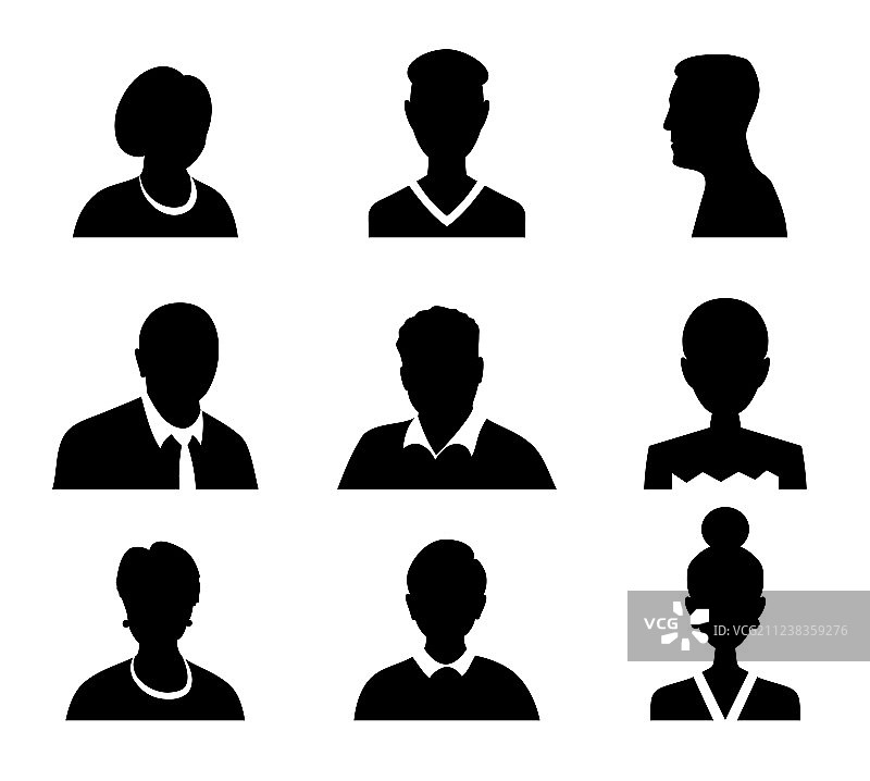 商务头像男士和女士合集图片素材