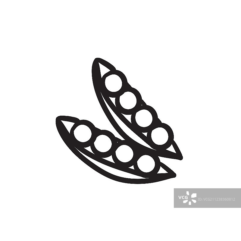豌豆荚素描图标图片素材