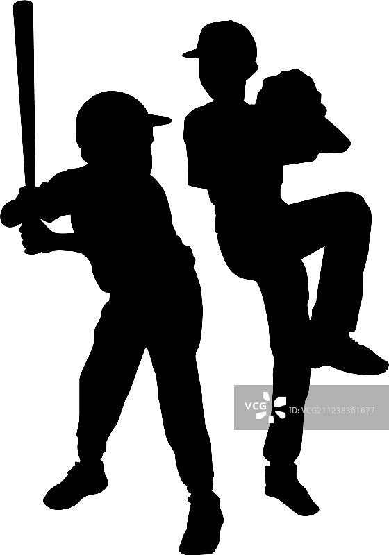 儿童棒球运动员图片素材