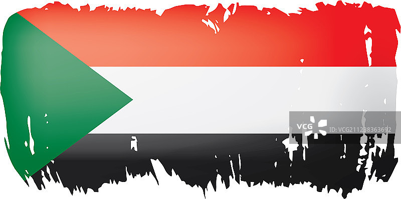 苏丹国旗上有白色图片素材