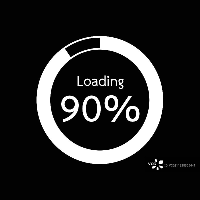 圆形加载进度条指示器图标图片素材
