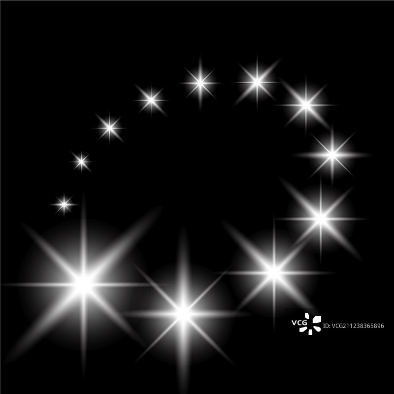 白色闪光飞星图片素材