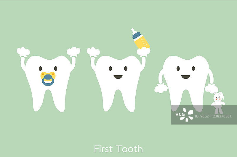 第一颗牙齿图片素材