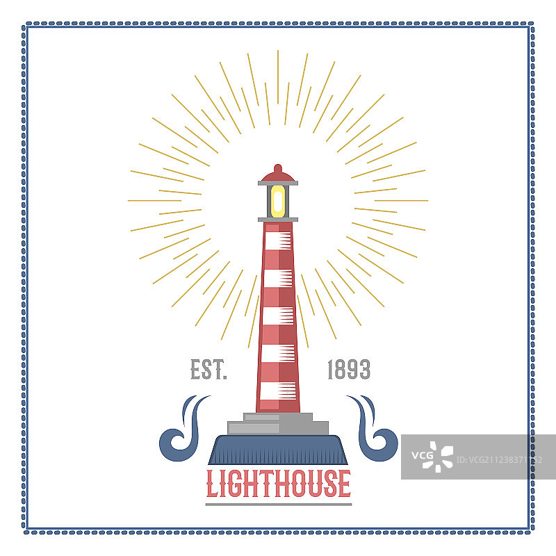 航海主题灯塔图片素材