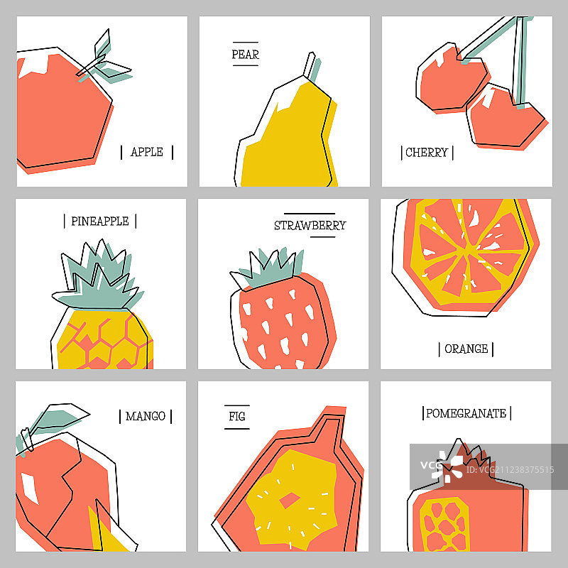 水果卡片合集图片素材