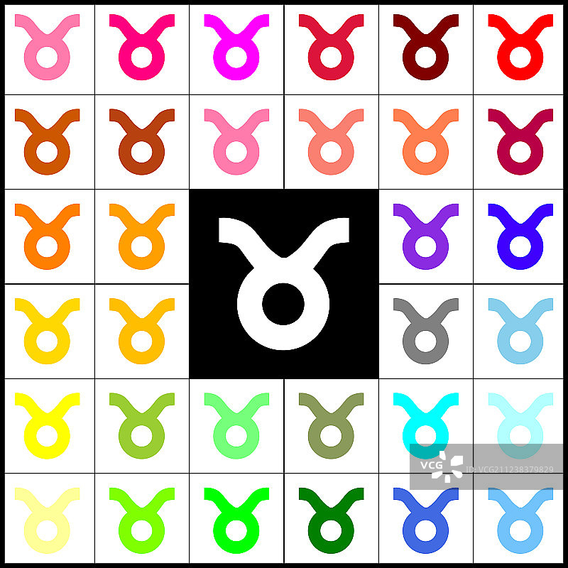 金牛座符号毡笔33图片素材