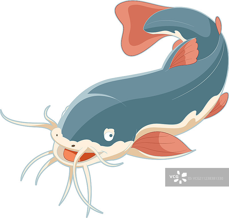 卡通微笑鲶鱼图片素材