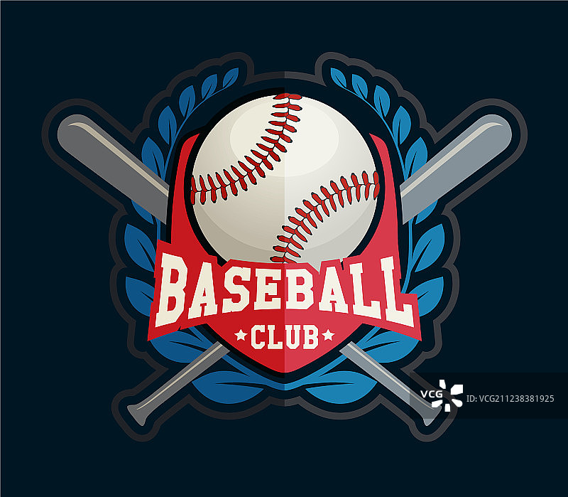 棒球俱乐部徽章运动标志模板图片素材
