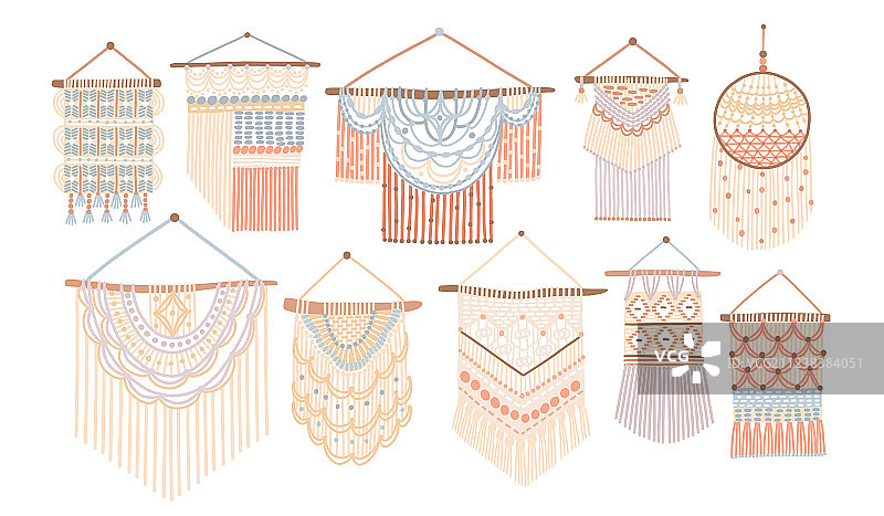 手工编织挂毯合集图片素材