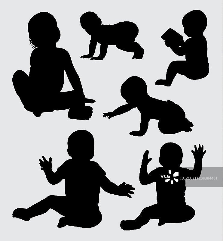 婴儿轮廓图片素材