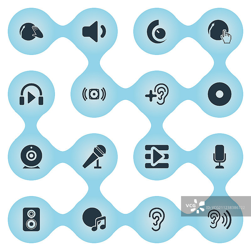 简约声音图标合集图片素材