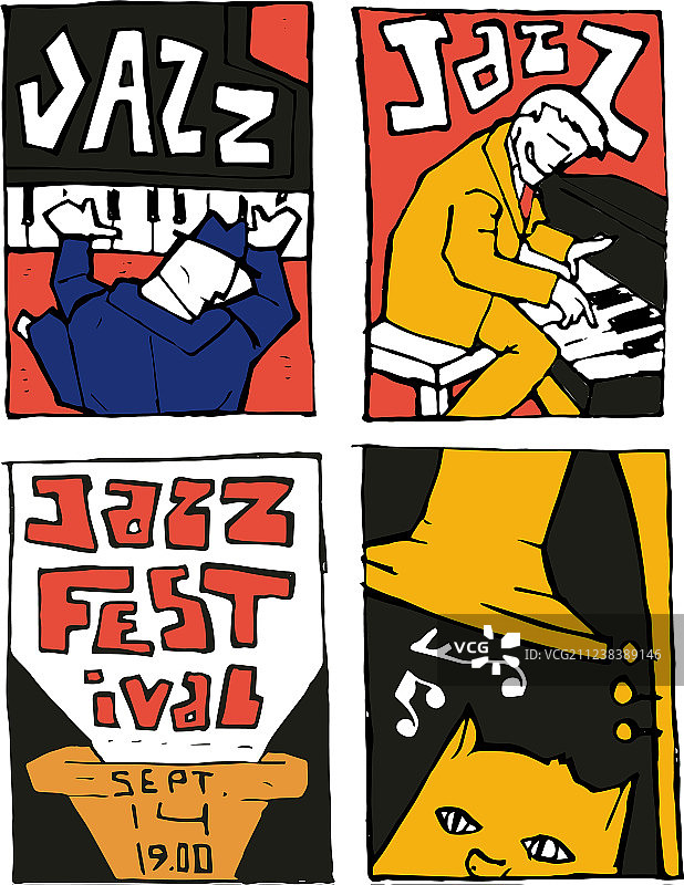 爵士音乐节海报合集图片素材