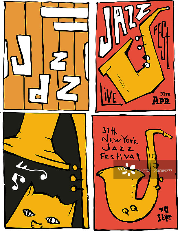 爵士音乐节海报合集图片素材