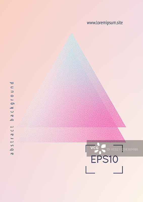 带全息形状的三角形流体图片素材