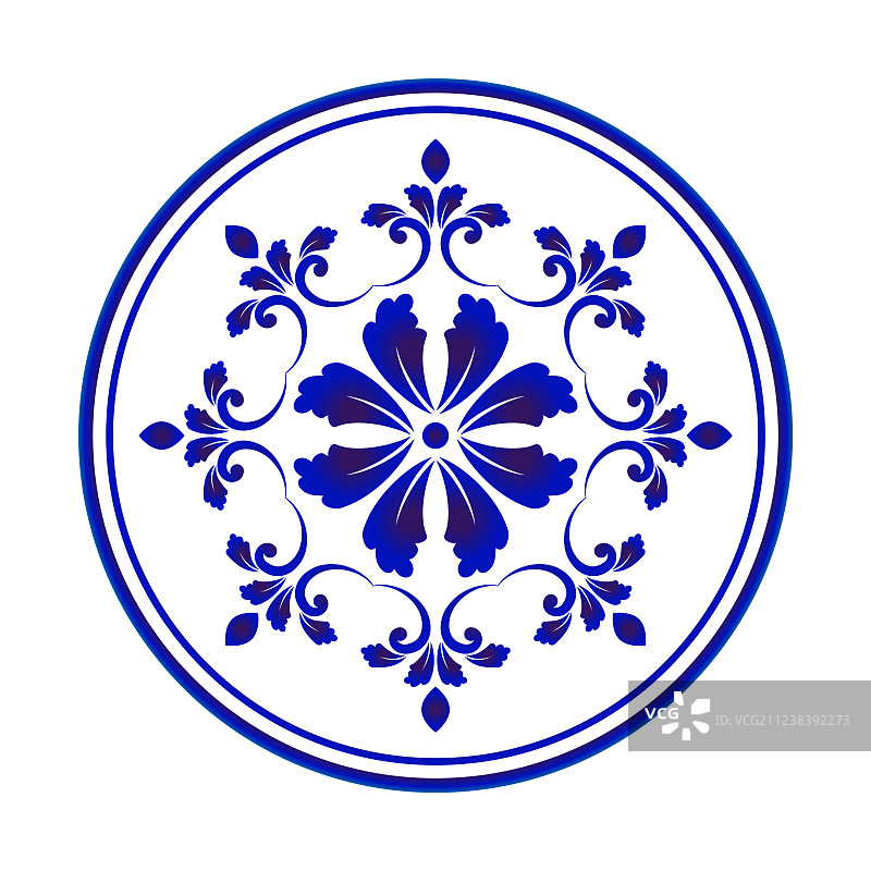 圆形花卉设计图片素材