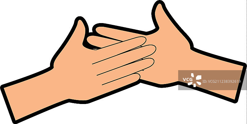 鼓掌的手 孤立图标图片素材