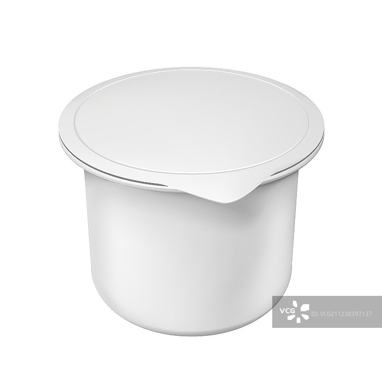 逼真的白色塑料空白容器模型图片素材